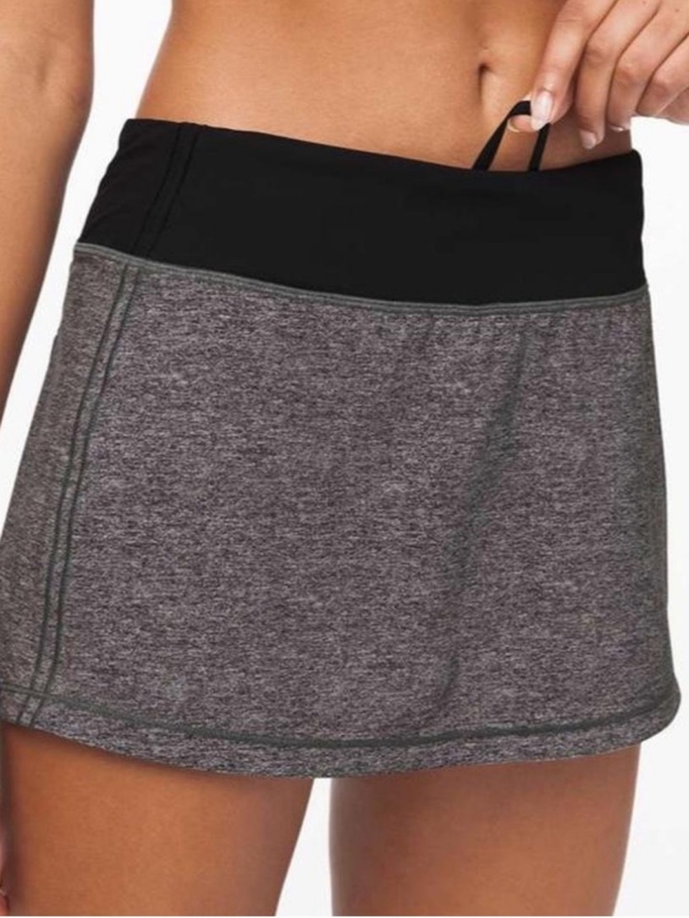 lululemon athletica Black and Gray Athletic Skort